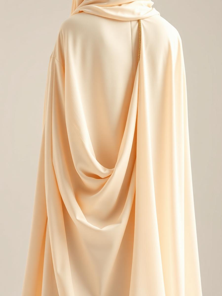Danat Yasmin abaya — Silk · Cream Drape