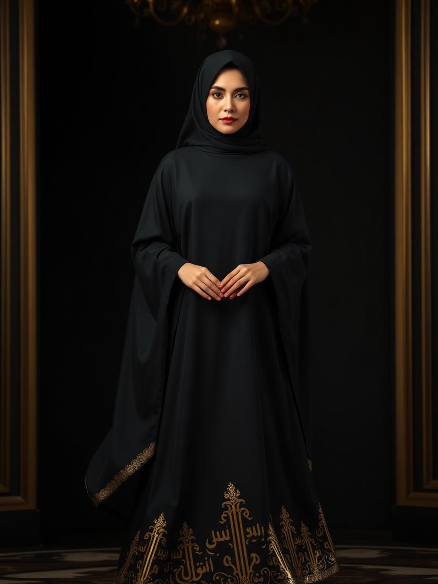 Danat Hilal abaya — Calligraphy Hem